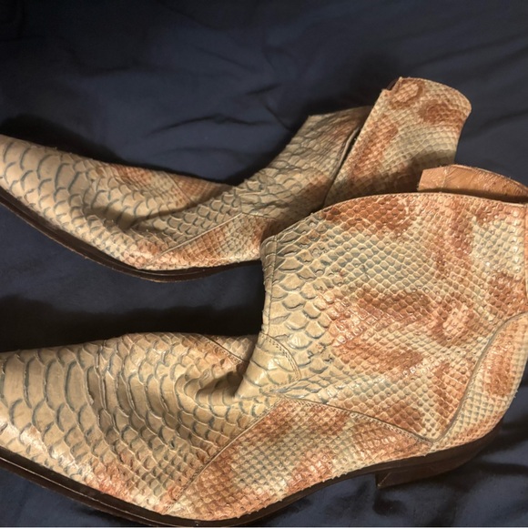Men's Tan Snakeskin Boots Wigtown